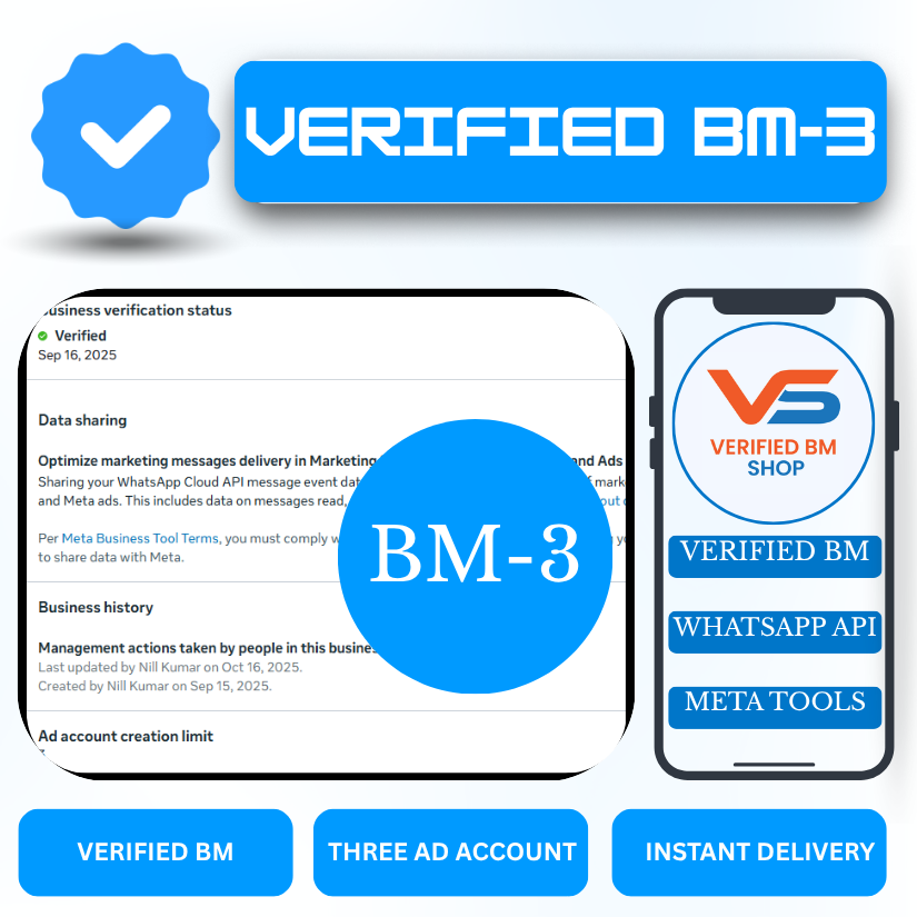 Buy Verified BM 3 | Verified Facebook Business Manager 3