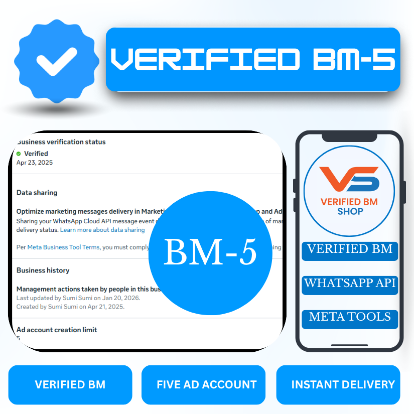 Buy Verified BM 5 | Verified Facebook Business Manager 5