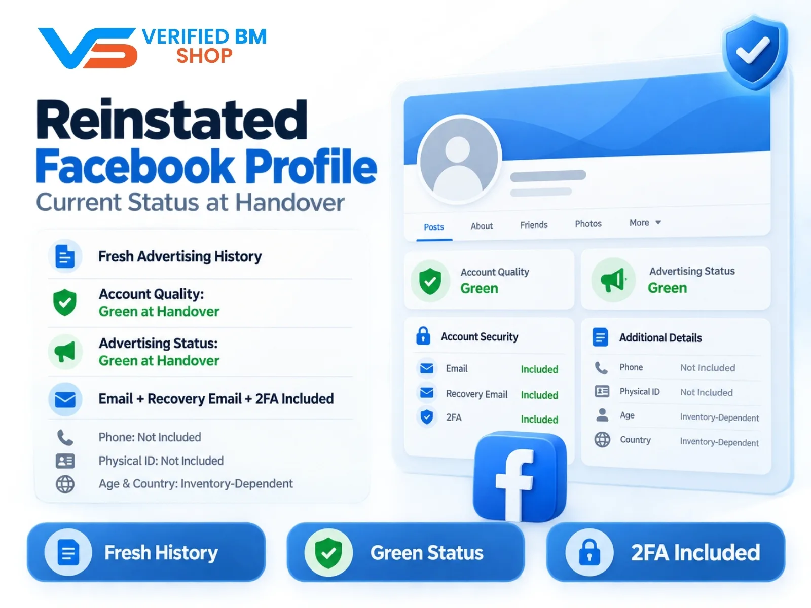 Reinstated Facebook Profile - Current Status at Handover