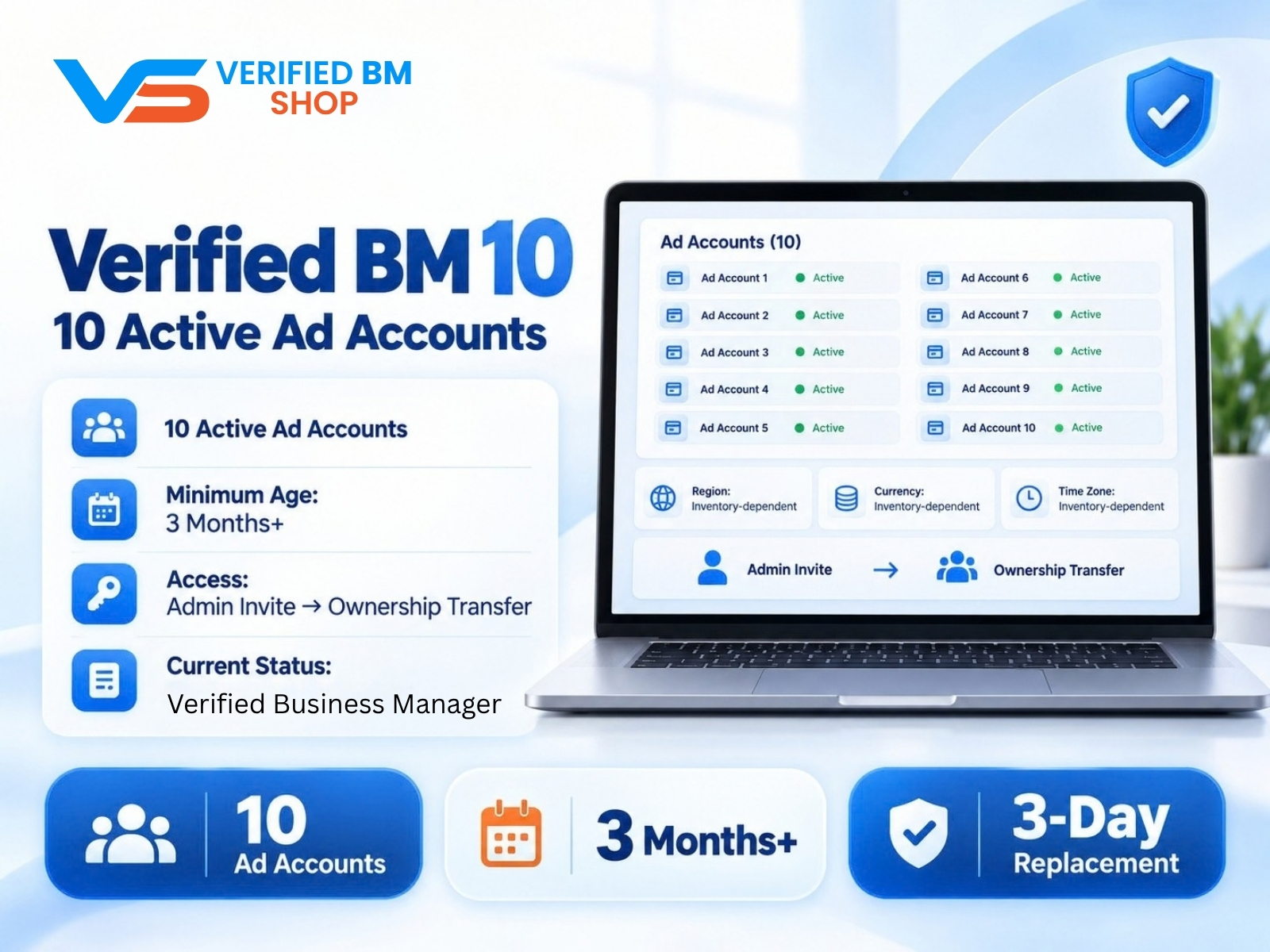 Verified BM 10 - 10 Active Ad Accounts