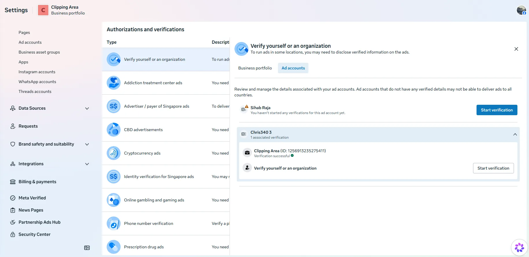 Facebook Ads Account + Verified BM Bundle view 3