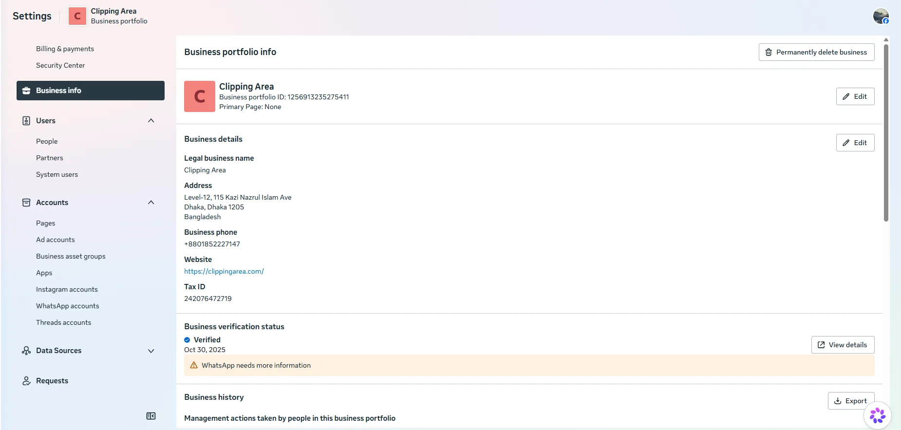Facebook Ads Account + Verified BM Bundle view 4