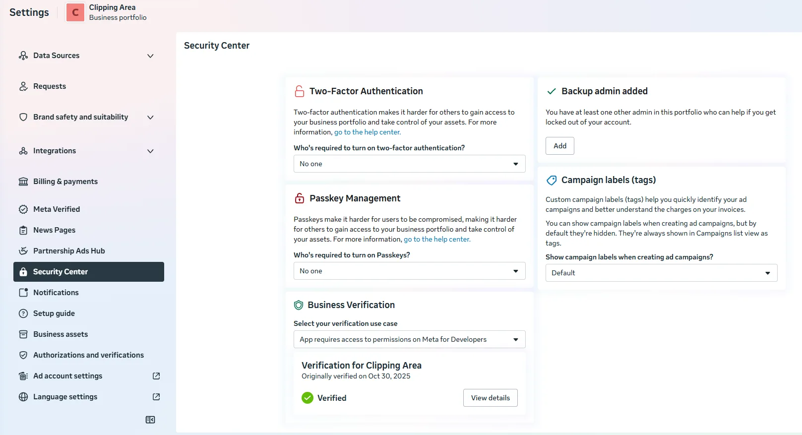 Facebook Ads Account + Verified BM Bundle view 2