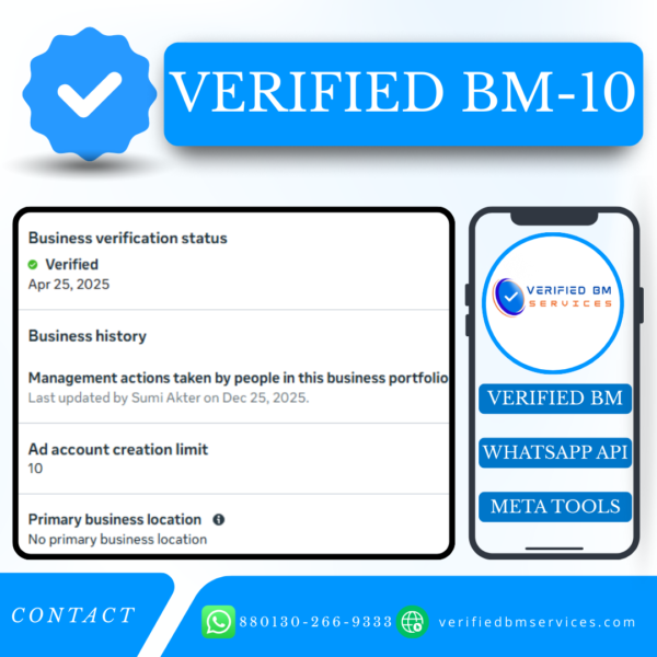 Buy Verified BM 10 | Real Documents Verified Facebook BM
