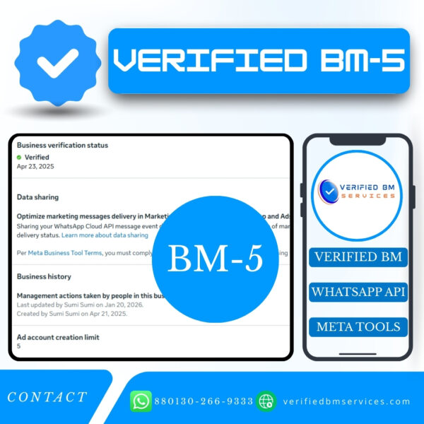 Buy Verified BM 5 | Verified Facebook Business Manager 5